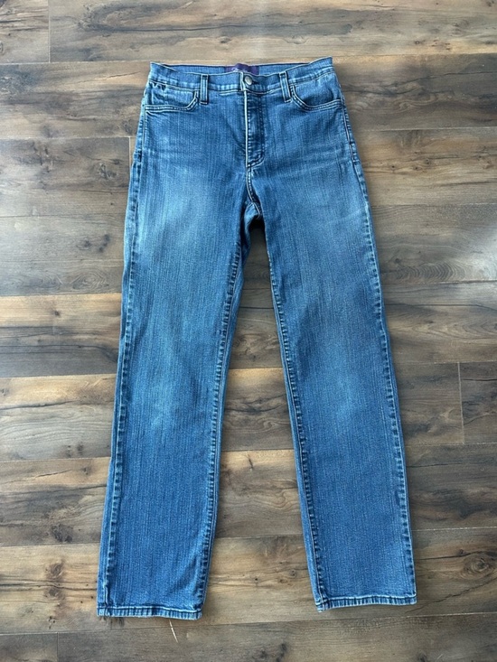 NYDJ Denim - NYDJ Straight Leg Jeans Size 8 Lift Tuck Technology Medium Wash Stretch